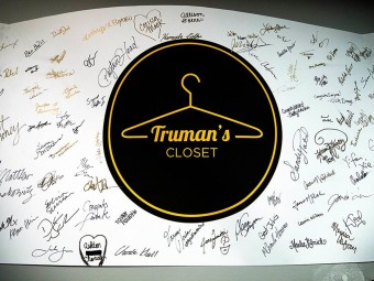 Signatures on a Truman's Closet sign