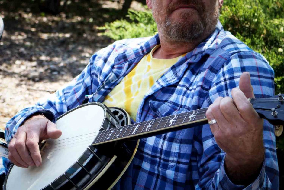 John D'Agostino plays the banjo.