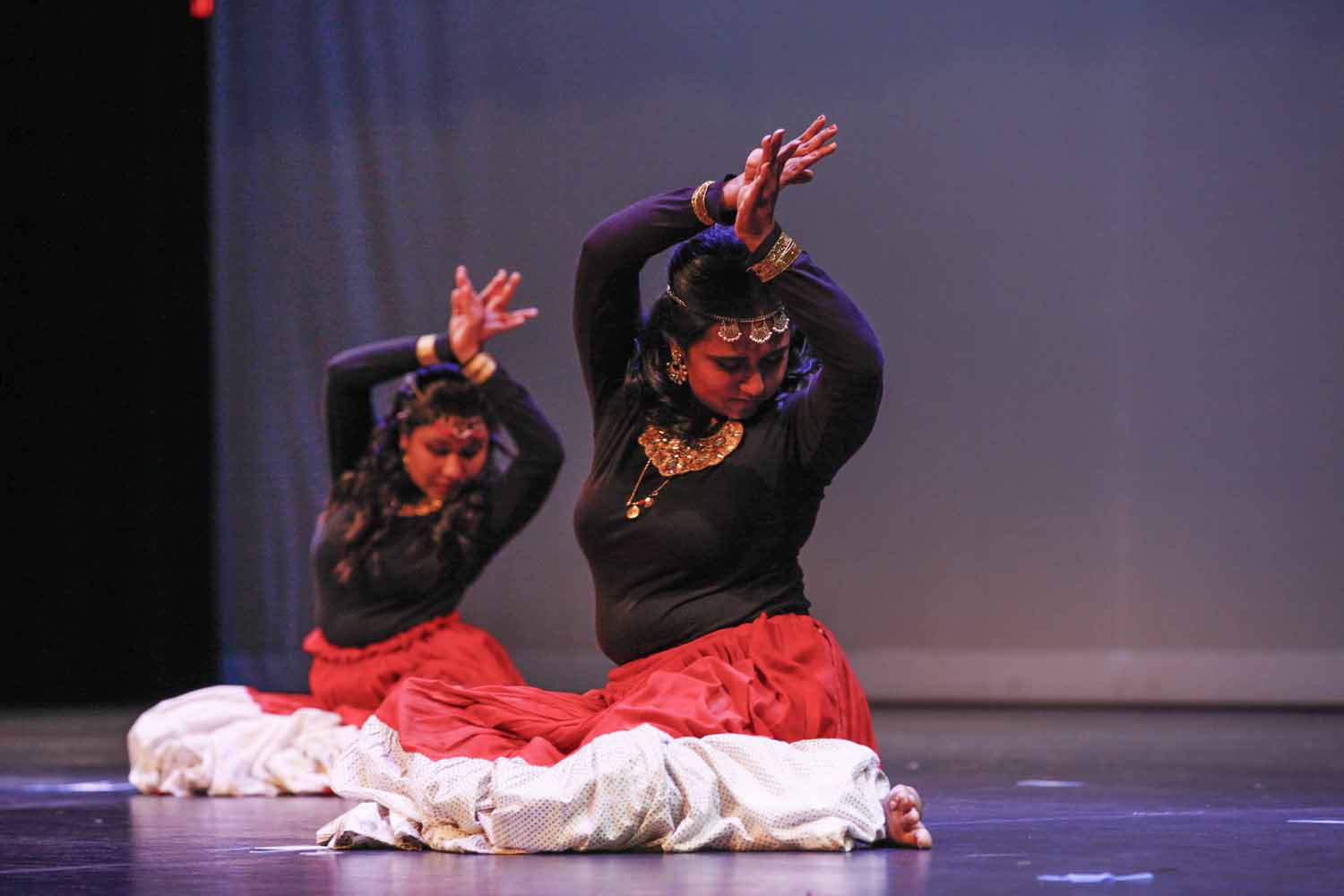 JC Desi Ladies perform a dance during the first act of India Nite at Jesse Hall.