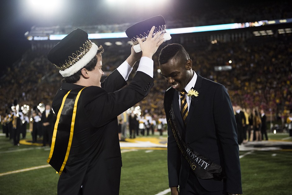 homecoming king being crowned