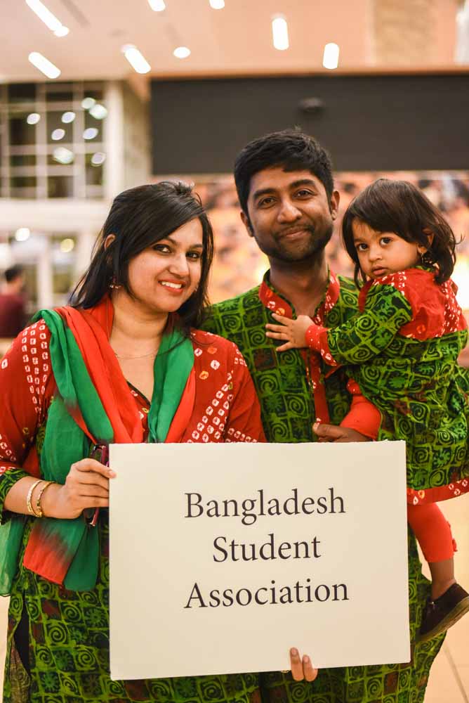 The Adnan family supported friends of the Bangladesh Student Association at the International Welcome Party on Saturday, February 6, 2016. (Photo by Morgan Lieberman)