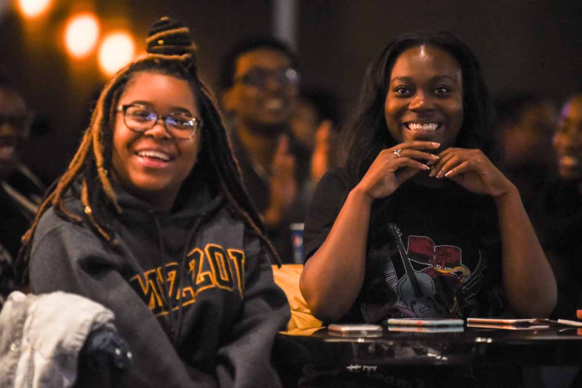 The Shack was packed with students on Feb. 1, for a ZouSoul Concert, performances dedicated to the history of black popular music. Photo by Morgan Lieberman.