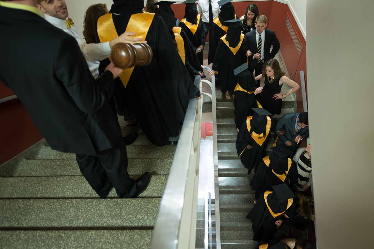 Mortar Board on stairs