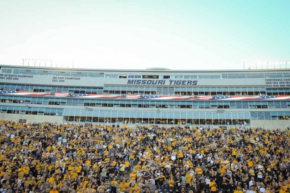 51,192 fans attend Mizzou's first home game in Memorial Stadium.