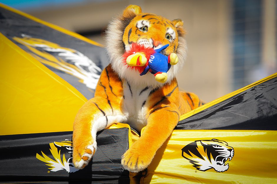 Although Mizzou isn’t scheduled to play Kansas anytime soon, fans keep the rivalry alive and well. Photo by Shane Epping.