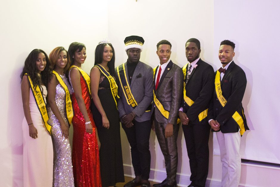 The winners of the Legion of Black Collegians Homecoming Court pose for a picture. Photo by Ymani Wince