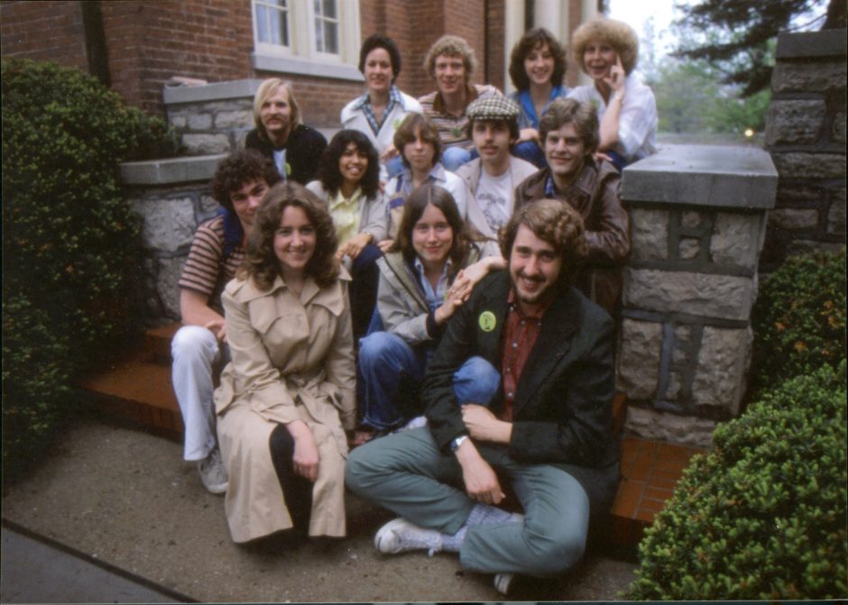 Group photo of college students from 1970s.
