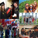 Collage of international and multiracial students.
