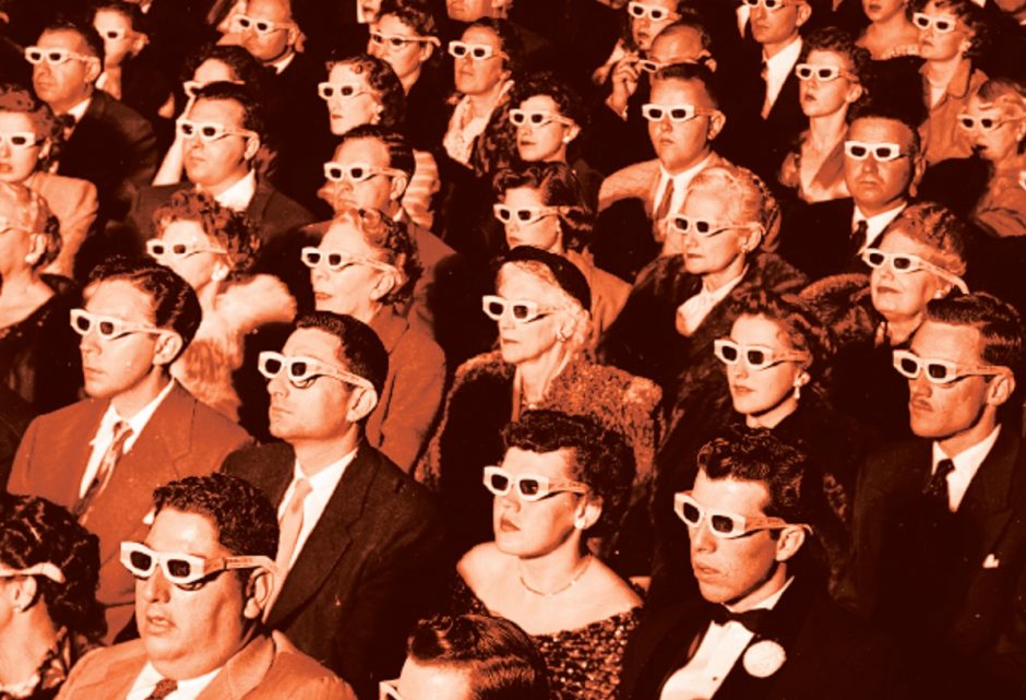 People in special glasses.