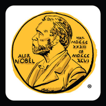 Illustration of Nobel medal