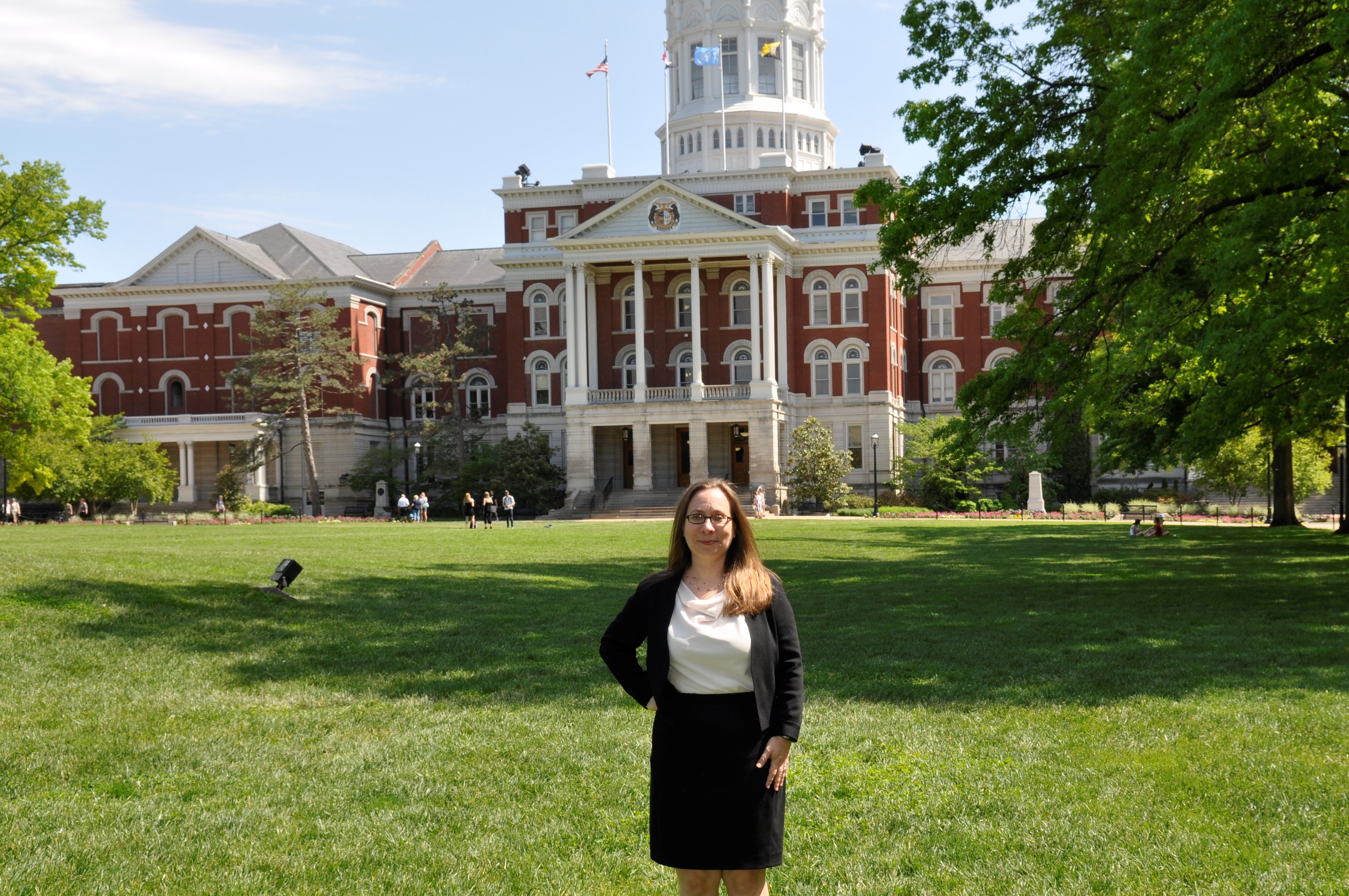 Associate professor of communication Rebecca J. Meisenbach, pictured here, has taught at Mizzou since 2006. Her research focuses on the issues of marginalized identity and ethics at both organizational and individual levels. 