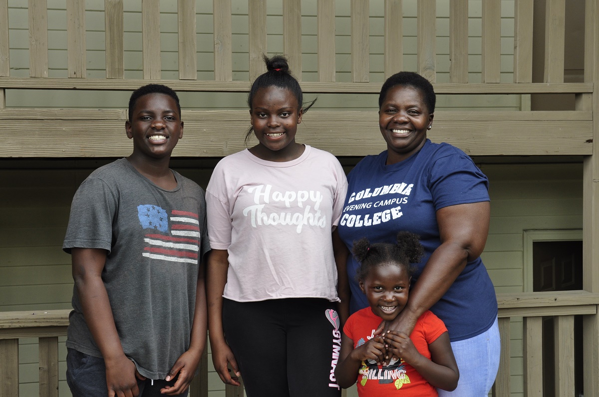 Naomi Nyaberi and her three children, Obama, Glory and Billiah, are currently staying in the Tara Apartments at MU until they can find housing back in Jefferson City. Mizzou offered temporary housing to MU staff, families and individuals from Lincoln University affected by the tornado.