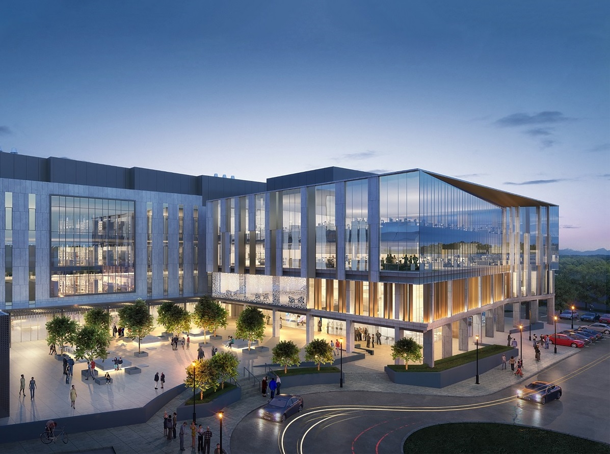 This is an artistic rendering of the NextGen Precision Health Institute