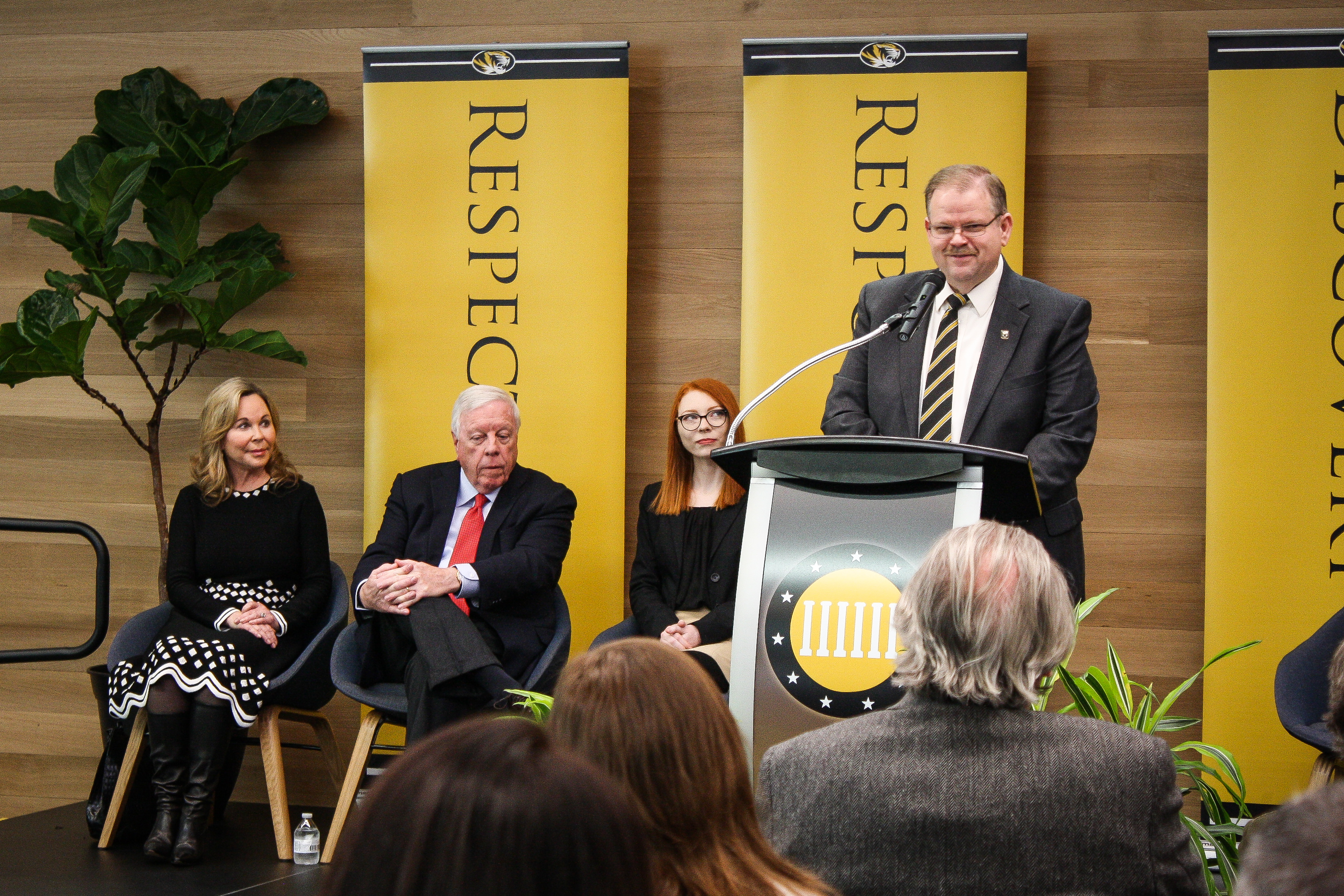 During the press conference, Chancellor Alexander N. Cartwright said that the support from the Kinder Foundation has established Mizzou as a global leader in the study of constitutional democracy. 