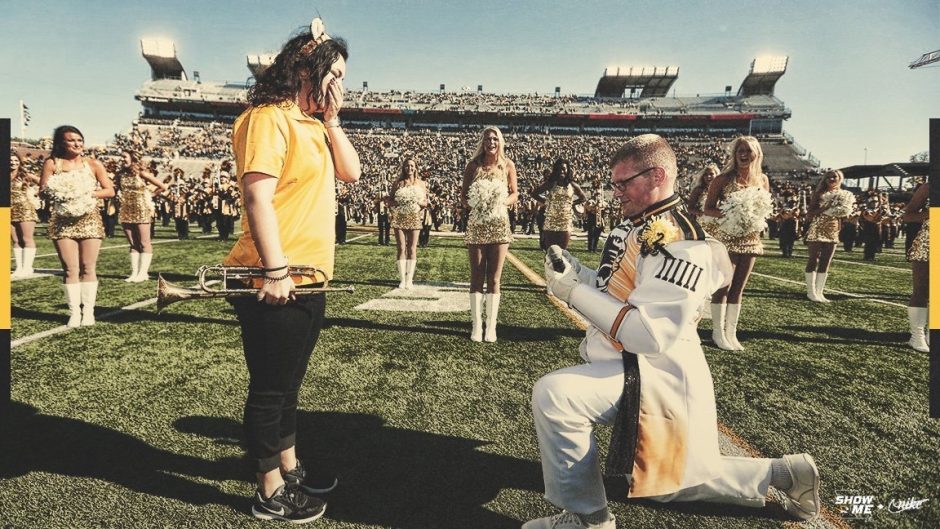 O’Sullivan got engaged to a fellow Marching Mizzou member on Faurot Field during Mizzou’s 2018 homecoming football game. 