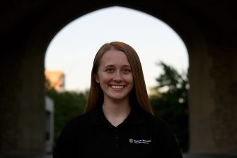 smiling student with a black shirt on